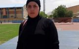 حضوراولین بانوی پرتاب کننده وزنه کیش در مسابقات قهرمانی کشور